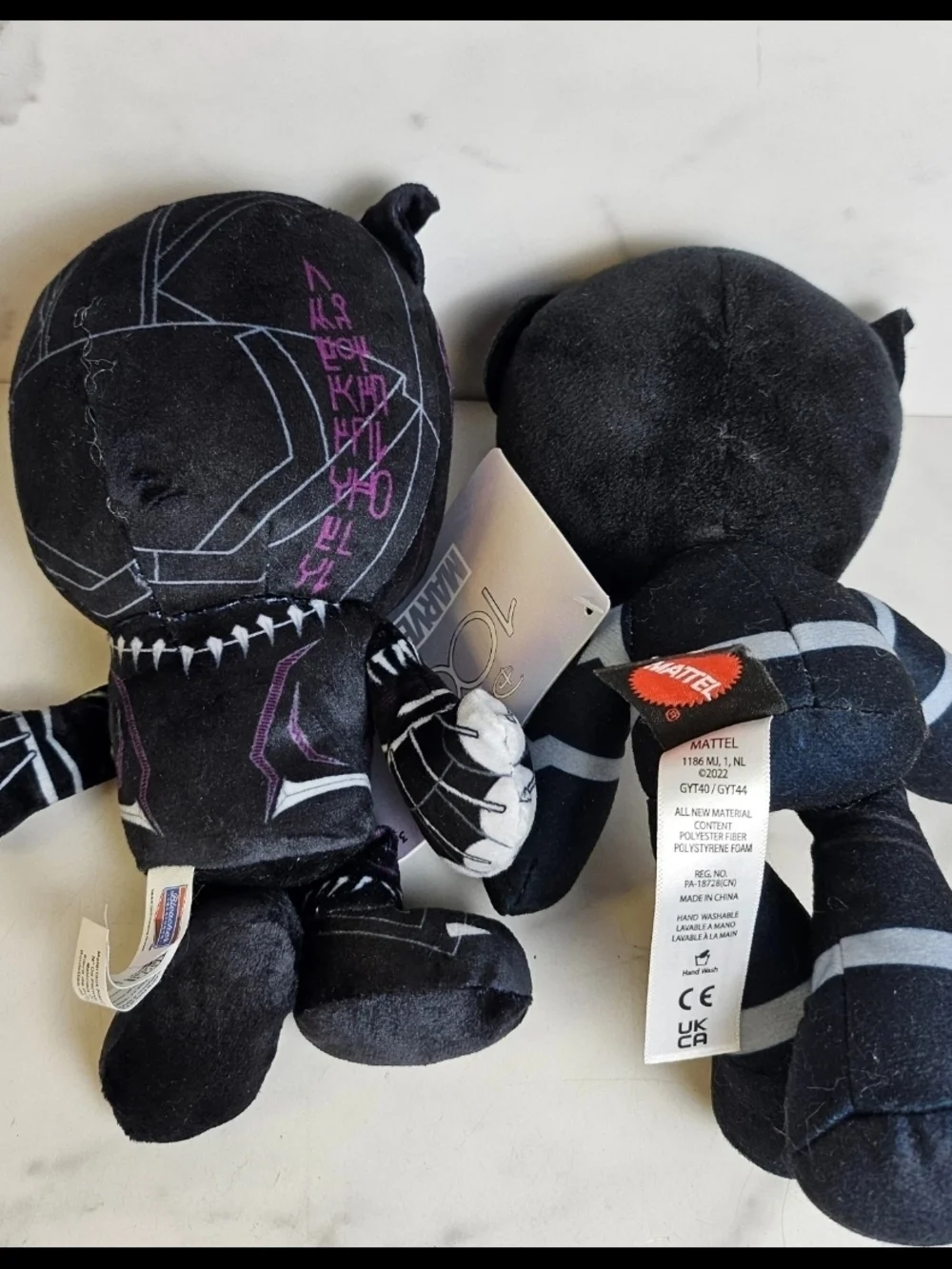 Marvel Black Panther Plush Duo - Black and Purple Accents